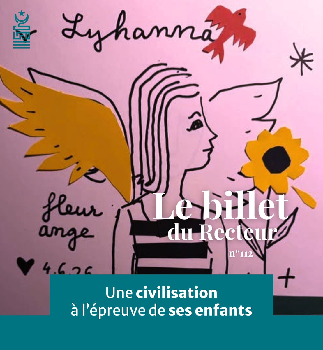 mosqueedeparis's tweet photo. Le #Billet du #Recteur @ChemsHafiz cette semaine : "Une civilisation à l’épreuve de ses enfants".

➡️ https://t.co/xds0sCAH4Z

« Le visage de Lyhanna hantera longtemps notre conscience collective. En quelques jours, sa disparition, puis l’annonce de sa mort, ont bouleversé la France. Derrière les dépêches, les débats télévisés et les échanges indignés sur les réseaux sociaux, il y a d’abord une enfant. Une vie interrompue. Des parents, des proches, des camarades, plongés dans une douleur que nul mot public ne pourra apaiser. »