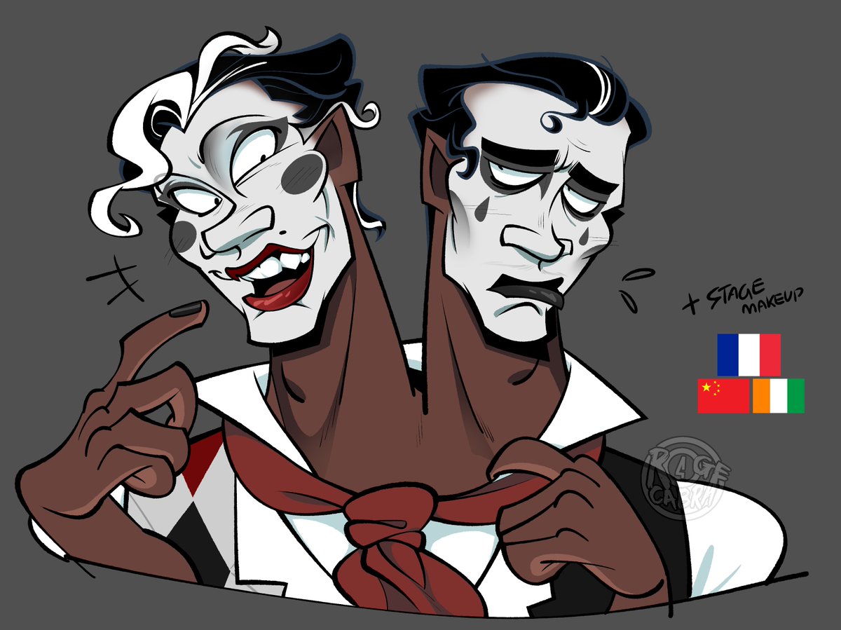 R4GECABRA's tweet photo. stage makeup version but i have no idea how to actually draw makeup https://t.co/nt1598xyfy