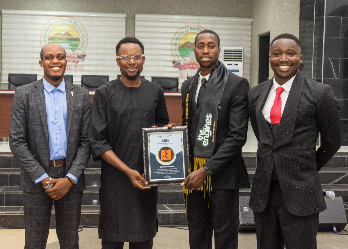 ekitiweb3conf's tweet photo. Award of Recognition

The Ekiti Web3 Ecosystem was honoured with an Award of Recognition by the 4th Assembly Youth Parliament, presented by the Speaker, @nathan_babs and the House Leader, @Eminentweb3, in appreciation of its outstanding partnership and commitment to empowering young people through innovation, collaboration, and the creation of opportunities that drive growth and digital transformation.

The award was received on behalf of the ecosystem by @CallMi_Alex_ and @hollyboysol, reflecting the collective efforts of builders, creators, and community members who continue to advance the Web3 movement in Ekiti.