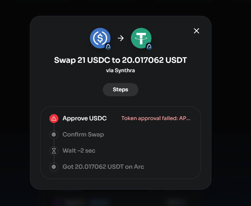 SurajInCT's tweet photo. Dear team, 

I just tested the swap after this update.
The swap flow still fails before approval for me. 

No wallet prompt, no signature request, and no transaction request is being sent from the site. 

Would appreciate if the team could take another look.
Is anyone else experiencing the same issue?
