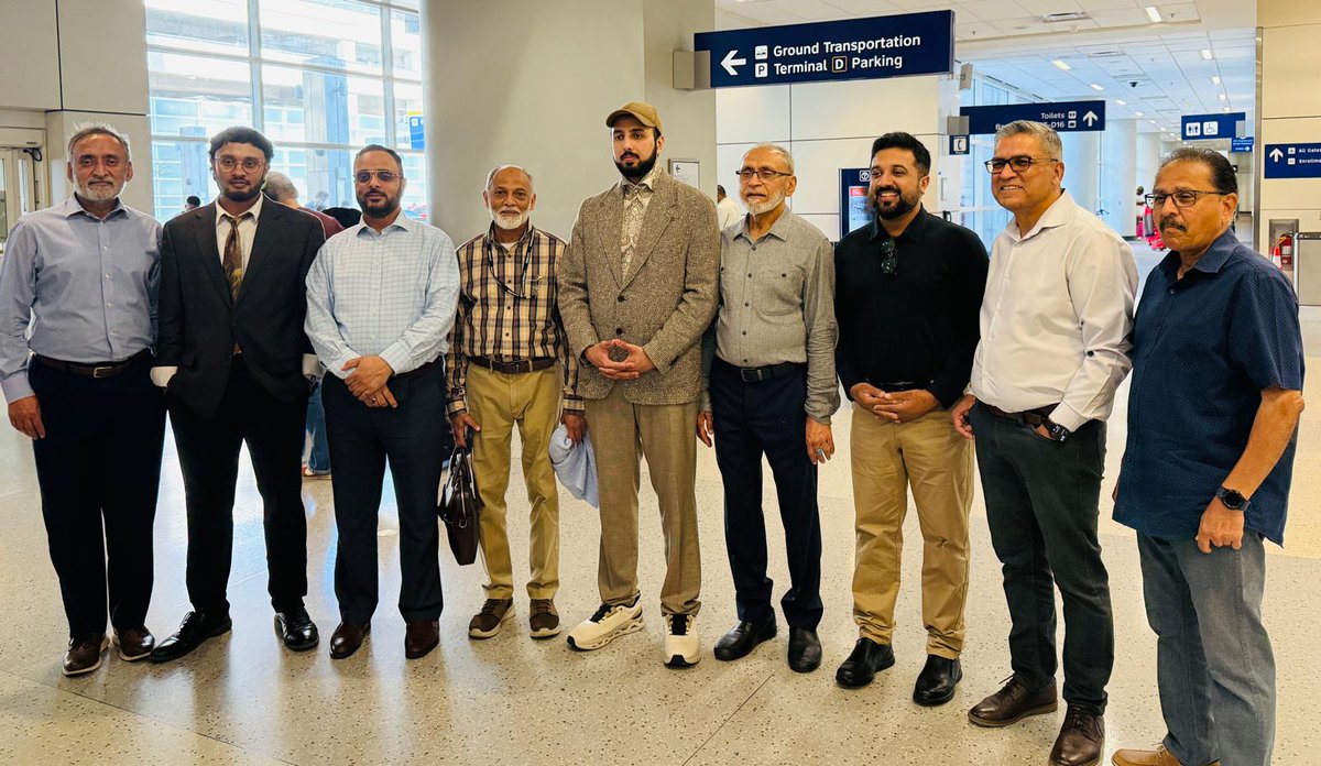 HammadQadriMQI's tweet photo. Shaykh Hammad Mustafa al-Madani al-Qadri arrives in Dallas, Texas, ahead of the “The Sīrah & Modern Times”. Shaykh Hammad Mustafa Qadri will address various conferences in Chicago, New Jersey, New York, Connecticut, Dallas, Houston, and California.

He was warmly received by Syed Shahzad Faizi, Senior Vice President MQ USA Dr. Mansoor Mian; Vice President MWF USA Ashfaq Mohsin; Executive Member MWF USA Mohammed Amer; President MQI UK Syed Ali Abbas Bukhari; and Global Director Operations MWF Adnan Sohail, along with dedicated members of MQI Dallas including Syed Saad Ali Faizi, and Syed Soban Ali Faizi, Iqbal Hasan, Mobeen Mian, Bilal Mian, Syed Rashid Akhtar and Uzayr Akhtar.

Register here for the “The Sīrah & Modern Times” conferences: https://t.co/W8IgHpM2hK

#ShaykhHammadQadri #TheSirahAndModernTimes #MQI #Dallas #USA #MinhajulQuran #HMQ
