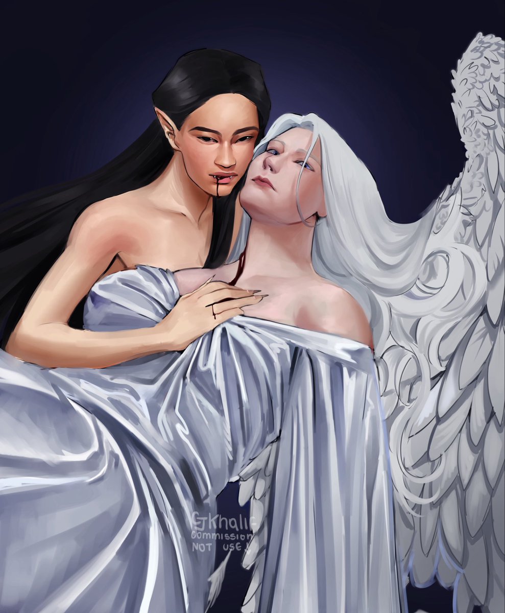 danyvrse's tweet photo. angelvamp! #rhaesaria🩸

a bday gift for my love @CULTNYRA ♡
- art by @Cj_KhalifP, commissioned by me https://t.co/BWnA78EUNr
