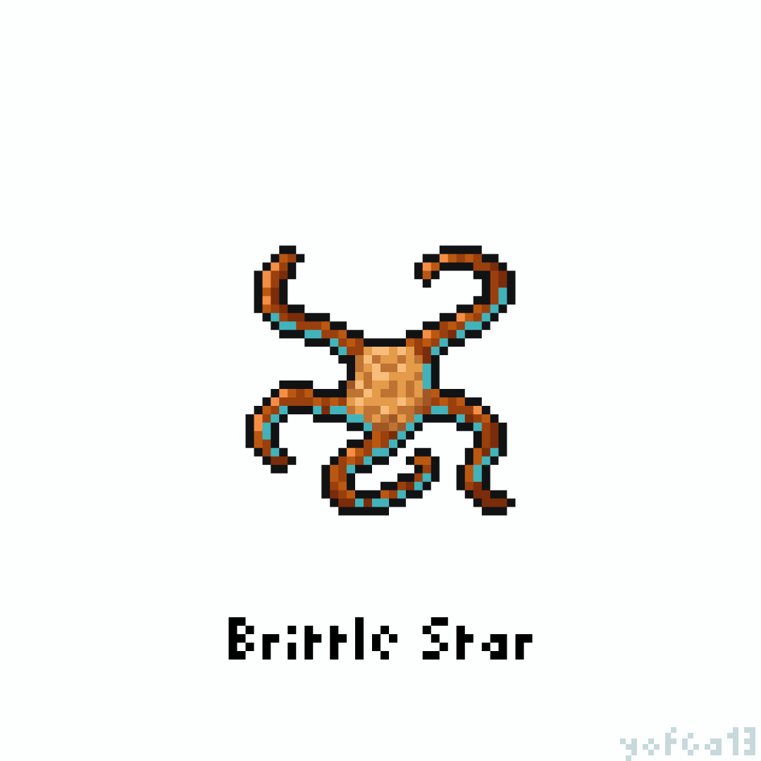 yofca13's tweet photo. クモヒトデ / Brittle Star

#pixelart #ドット絵 https://t.co/xnwisF18WO