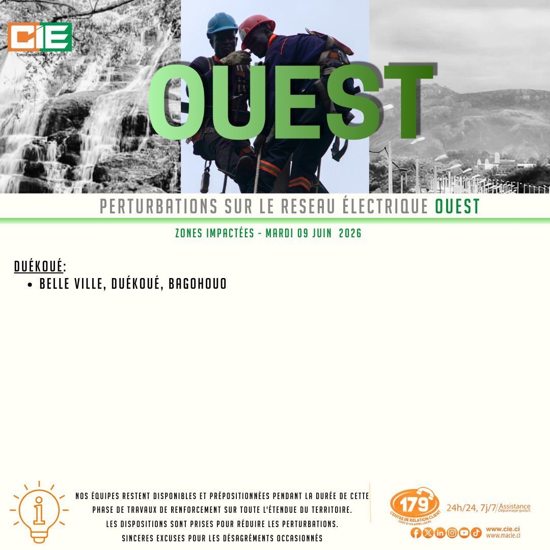 CIEofficiel's tweet photo. #InfosReseaux
#Ouest https://t.co/zHLvq4v2aA