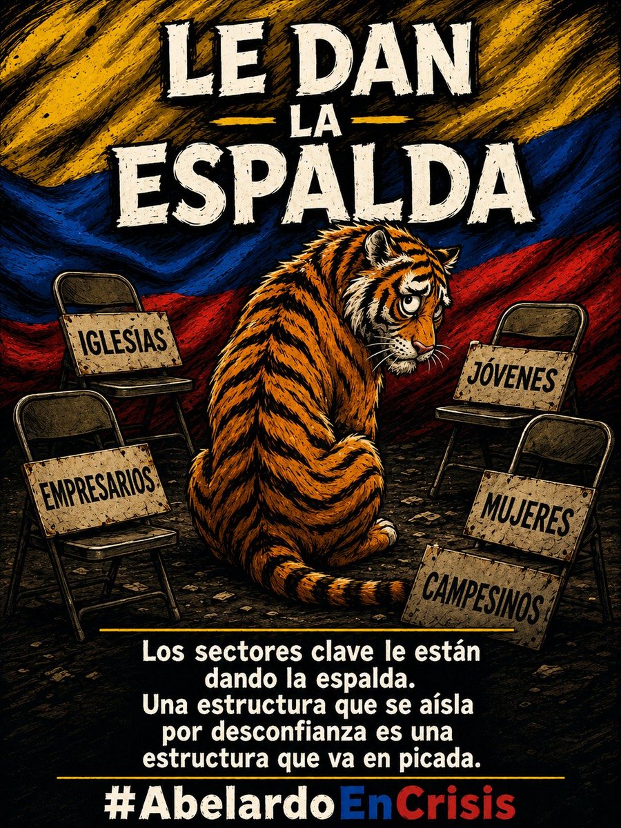 CronicasDeRafa's tweet photo. #AbelardoEnCrisis
La confianza tarda años en construirse y minutos en perderse. 
Cuando empresarios, jóvenes, mujeres y distintos sectores empiezan a cuestionar el discurso, el problema no es la crítica: es la credibilidad. 
Porque quien prometía ser un tigre político hoy termino dedicando más tiempo a responder controversias que a explicar soluciones para Colombia. 
Ese tigre resulto ser un peo de mariposa. #AbelardoEnCrisis