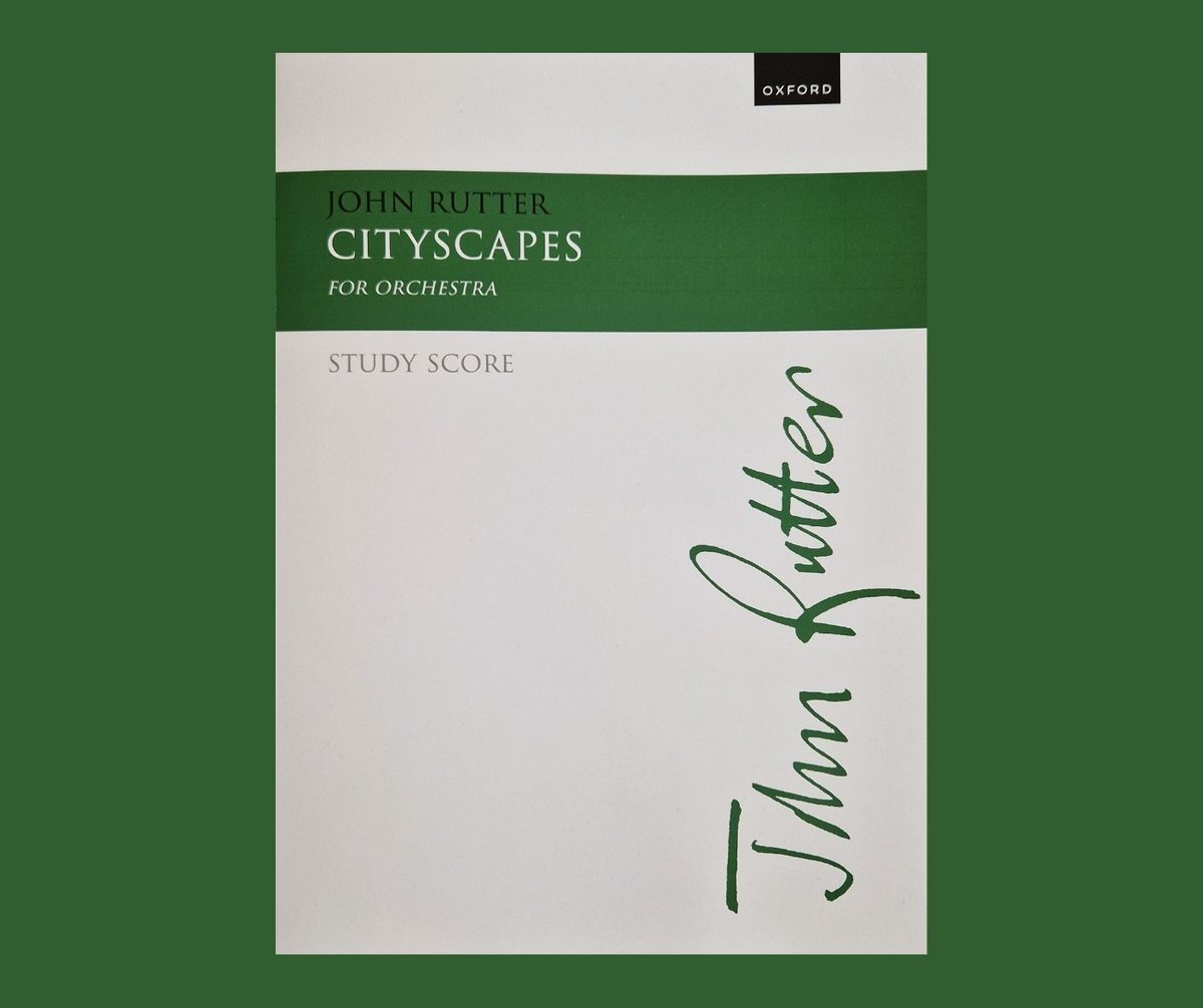 johnmrutter's tweet photo. Look what has just arrived in the post from @OUPMusic 
Cityscapes: this refreshed three-movement version of 'Partita for Orchestra' (1976) brings together three contrasting city portraits into a single orchestral work. https://t.co/BHyD74oXtw https://t.co/lHUxZiW3U1