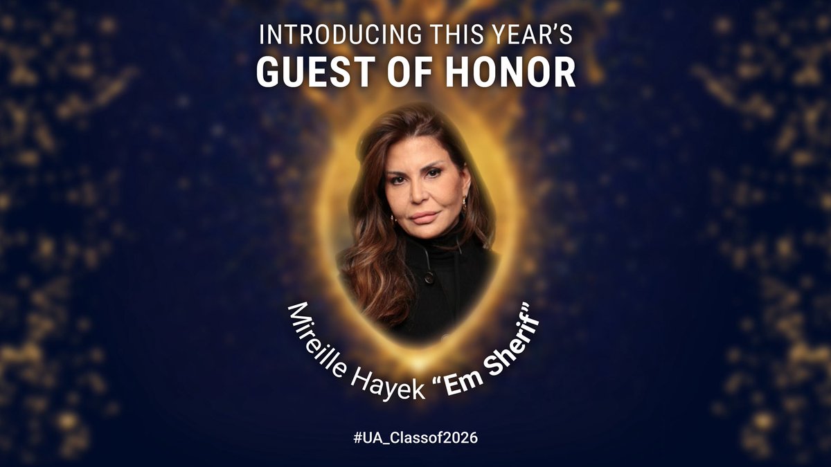 uAntonine's tweet photo. We’re thrilled to announce that Ms. Mireille Hayek, Founder of Em Sherif and a distinguished figure in the hospitality and culinary world, will be the Guest of Honor at the Commencement Ceremony for the #UA_Classof2026!
 
Through vision, perseverance, and a strong sense of identity, Ms. Hayek has built a journey that reflects creativity, leadership, and the power of turning passion into lasting impact.
 
#uAntonine #Graduation #EmSherif