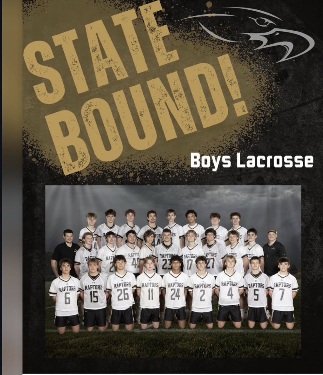 ADRaptorsERHS's tweet photo. Good Luck at State Boys Lacrosse… Go Raptors!! https://t.co/JQF4DY5B16