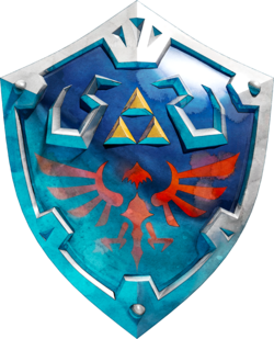 ZeldaLoreYT's tweet photo. The Hylian Shield from Ocarina of Time has been replaced by the updated design of the Hylian Shield from Skyward Sword and BOTW/TOTK. https://t.co/ddJpzm2pZb