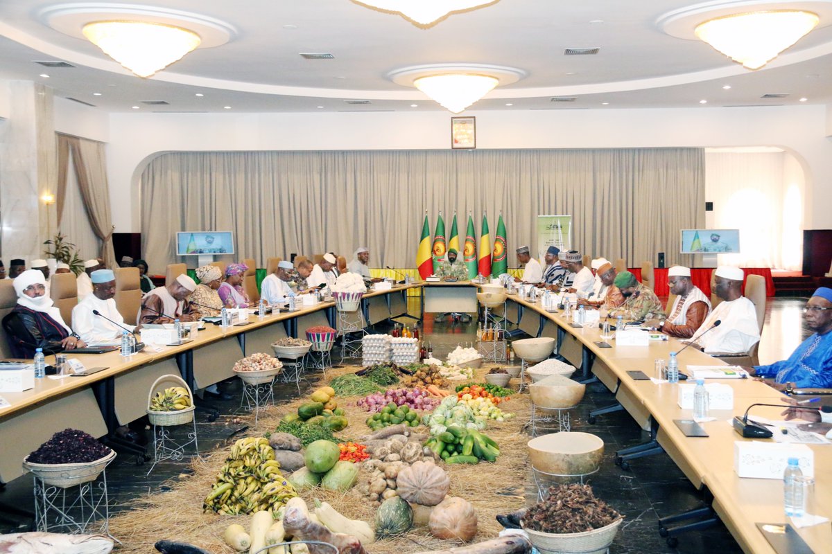 PresidenceMali's tweet photo. Le Palais de Koulouba a abrité, ce mardi, la 16ᵉ édition du Conseil supérieur de l’agriculture (CSA), sous la haute présidence de Son Excellence le Général d’Armée Assimi GOÏTA, Président de la Transition, Chef de l’État et Président du Conseil supérieur de l’Agriculture. https://t.co/KyAV35Nbau