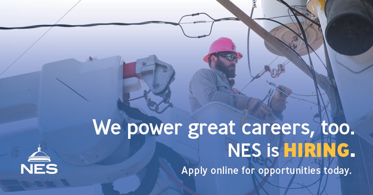 NESpower's tweet photo. WE'RE HIRING! ELECTRONIC METER TECHNICIAN I

Deadline for applications is June 24, 2026. Applications must be submitted online at https://t.co/mU11GvSH1E. 

Nashville Electric Service is currently accepting applications for Electronic Meter Technician I. The primary purpose of this position is to assist and learn to configure, install, test, repair, calibrate, maintain, troubleshoot, remove, and replace single and multi-phase mechanical and electronic meters and metering equipment. Routine exposure to high and low voltages in performing job tasks.

Position requires:
Associate’s degree in electrical or electronic engineering technology from an accredited institution is required.
No experience is required.
Must have a valid Class D driver's license from state of residence in accordance with state law.
Must be able to pass a physical abilities test.

Minimum rate of pay is $35.03 per hour, and the Maximum rate is $49.50 per hour along with a competitive benefit package.

Deadline for applications is June 24, 2026. Applications must be submitted online at https://t.co/mU11GvSH1E.

EOE/AA