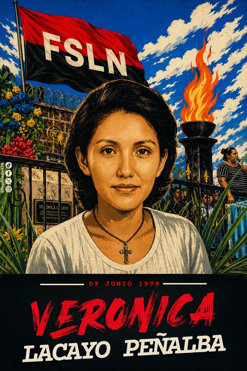 FcoRosales78's tweet photo. El #9Junio de 1979 cae en combate la militante Sandinista, Verónica Leonor Lacayo Peñalba.
Entregó su vida a la lucha por la liberación de #Nicaragua, destacándose por su compromiso, valentía y convicción revolucionaria.
¡Hasta la Victoria Siempre!

#JunioVictorioso 
@corpav_m https://t.co/XBbuUbmjOs