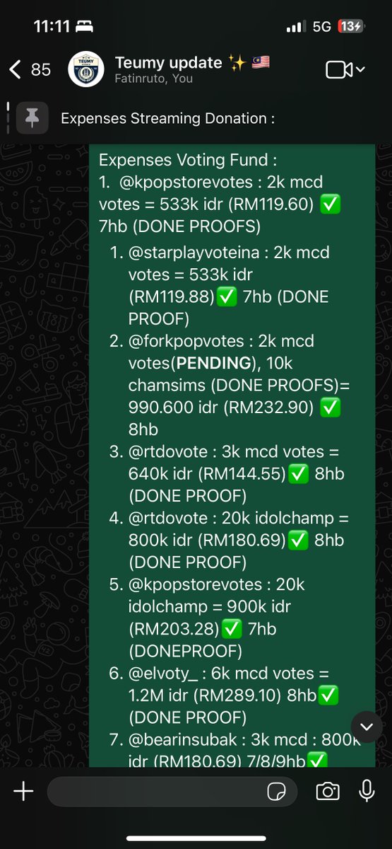 frhnaaa__'s tweet photo. Meledakkkk voting proofs teumy☝🏻 https://t.co/jWms6cALpv