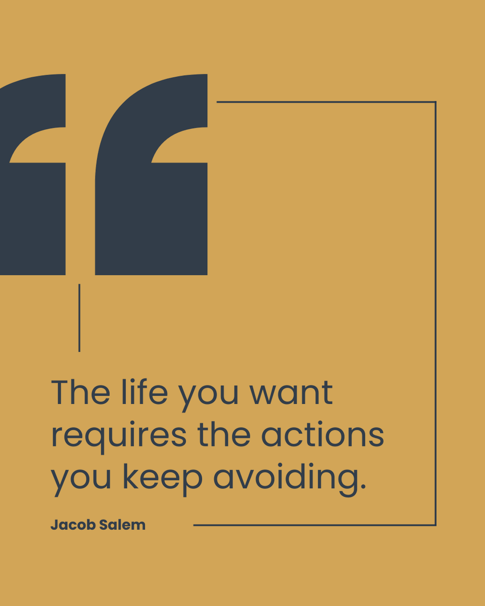 ChaplainSalem's tweet photo. For a long time, I wanted different results while avoiding the actions that would require me to change.

The call. The post. The follow-up. The decision. The risk.

The life you want is usually on the other side of the thing you keep delaying. https://t.co/hGGrMUQLh1
