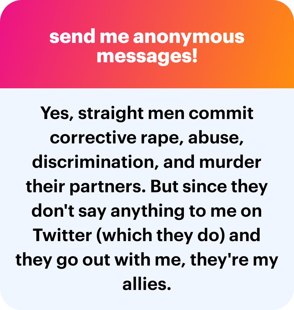 user7643789327's tweet photo. idky i need to make it clear that when i say an ally, i mean an actual ally, not a bigoted cishet man who says hes an ally. its rare, but cishet men are capable of being true allies. and those few are better than any bigot. bc theyre not bigots. how clearer can i make this? https://t.co/zqjUX9YXzv