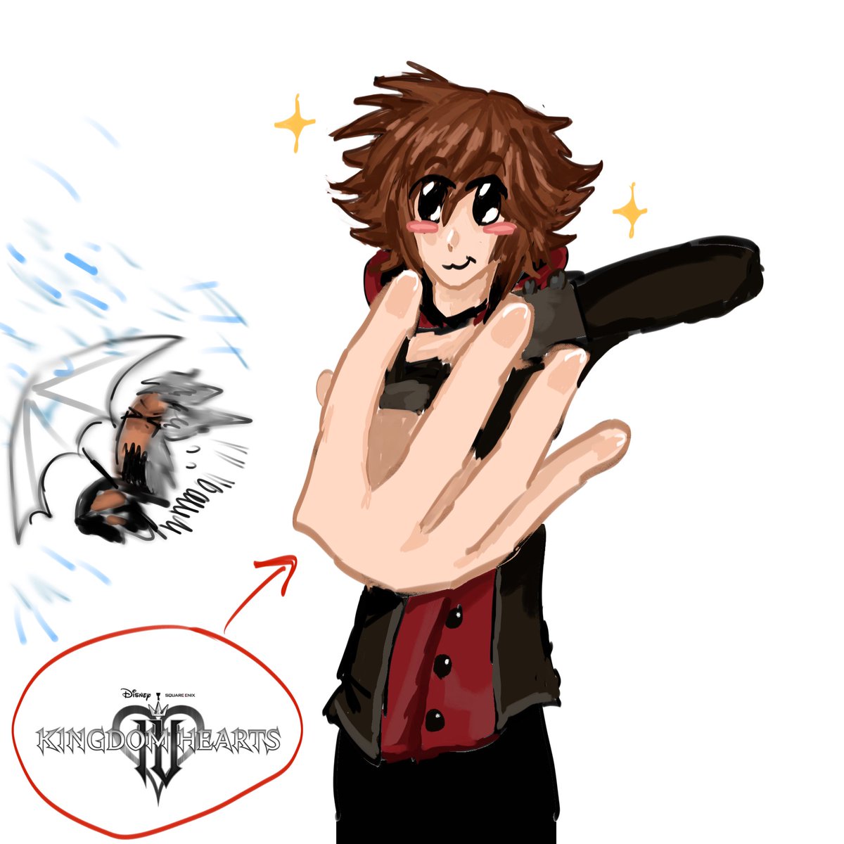 deariecupid's tweet photo. First we kingdom. Then we hearts. Four. #kh4 #kingdomhearts #preach https://t.co/chu9iwBWUj