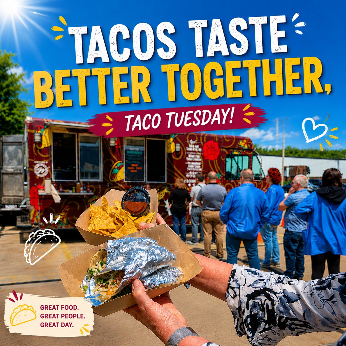 birdrf's tweet photo. 🌮Taco Tuesday Done Right. 🌮
A great day to step away, connect, and enjoy lunch together. Thanks to Barrio Tacos for stopping by! https://t.co/fDZVPgAlrf