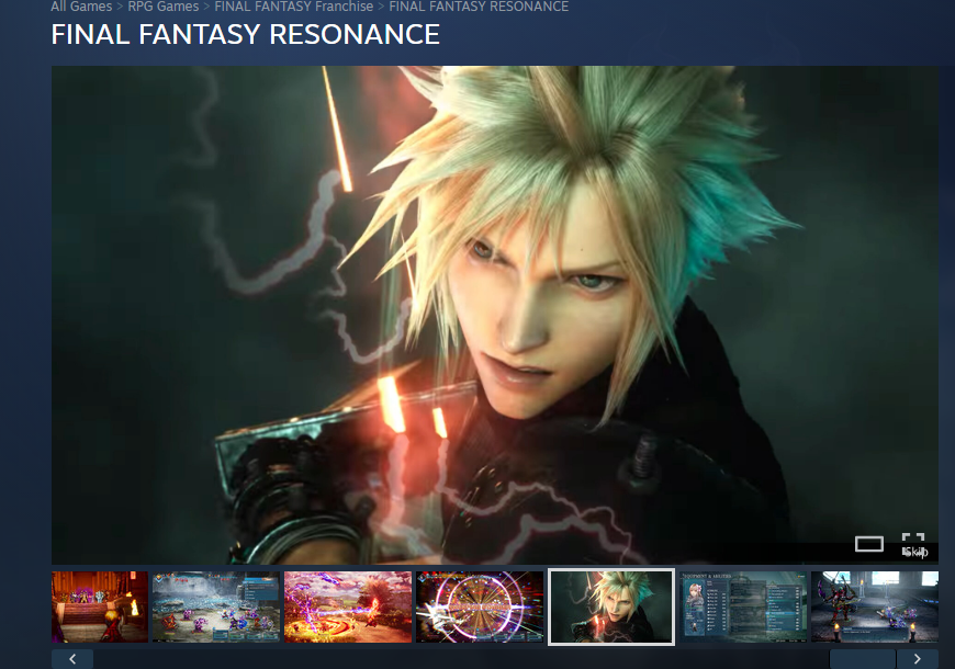 arctixmoW's tweet photo. random ass pic of cloud on the final fantasy resonance page https://t.co/qqL1BGkF9N