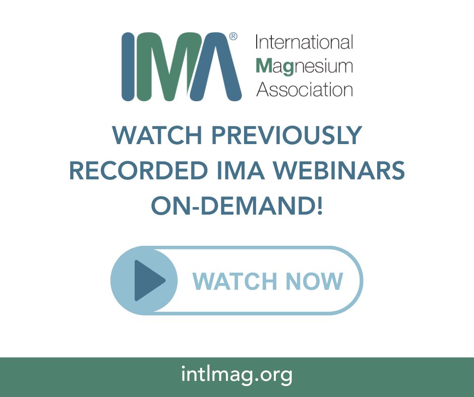 INTLMagOrg's tweet photo. Previously recorded IMA webinars are available to watch on our website.

Access the library here ➡ https://t.co/0nLa1B5Qm9

#IMA #magnesium #Mg #magnesiumsafety #magnesiummetals #lightweightmetals #magnesiumalloys #magnesiumapplications #advancedmaterials #sustainablemetals https://t.co/kydQ0sPVrN