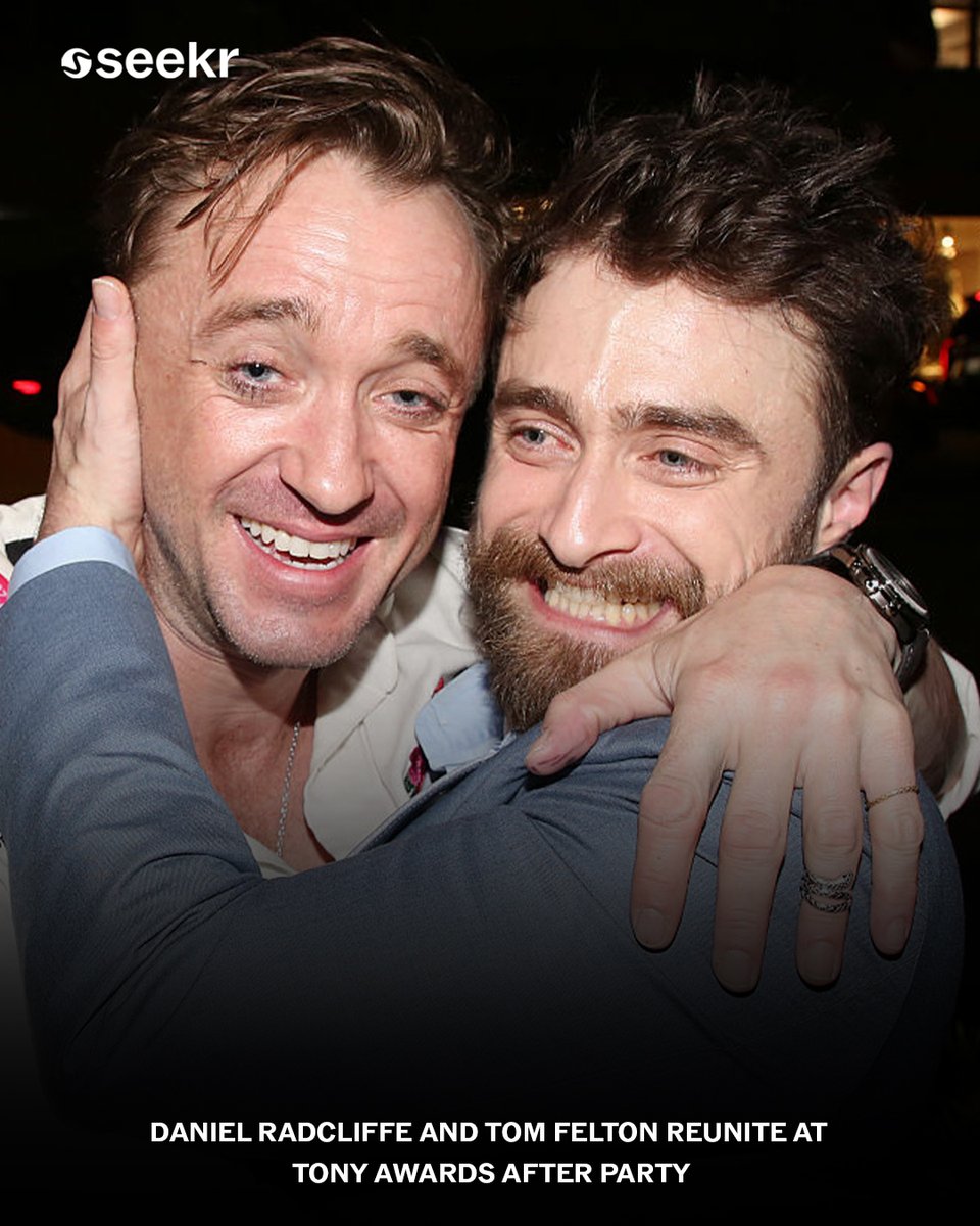 seekyoursounds's tweet photo. Mischief managed at the Tonys! ⚡
Daniel Radcliffe and Tom Felton had a full-on Hogwarts reunion at the 2026 Tony Awards Afterparty.
Accio nostalgia 🪄💥
#DanielRadcliffe #TomFelton #Tonys
📸: Getty Images https://t.co/noElnATPID