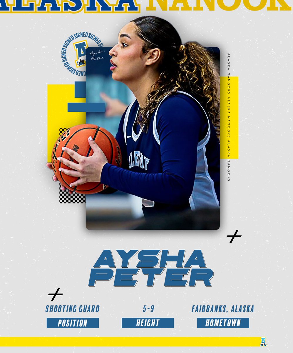 NanooksWBB's tweet photo. Welcome HOME✅

Aysha Peter returns to Fairbanks after two great years at Bellevue College in Bellevue, Wash.! The shooting guard posted 11.2 points, 4.1 rebounds last year and was named an NWAC First Team selection! 

📰 >> https://t.co/0FYKPWJ806

#NanookNation x #SigningDay https://t.co/gOs1U3KNA6