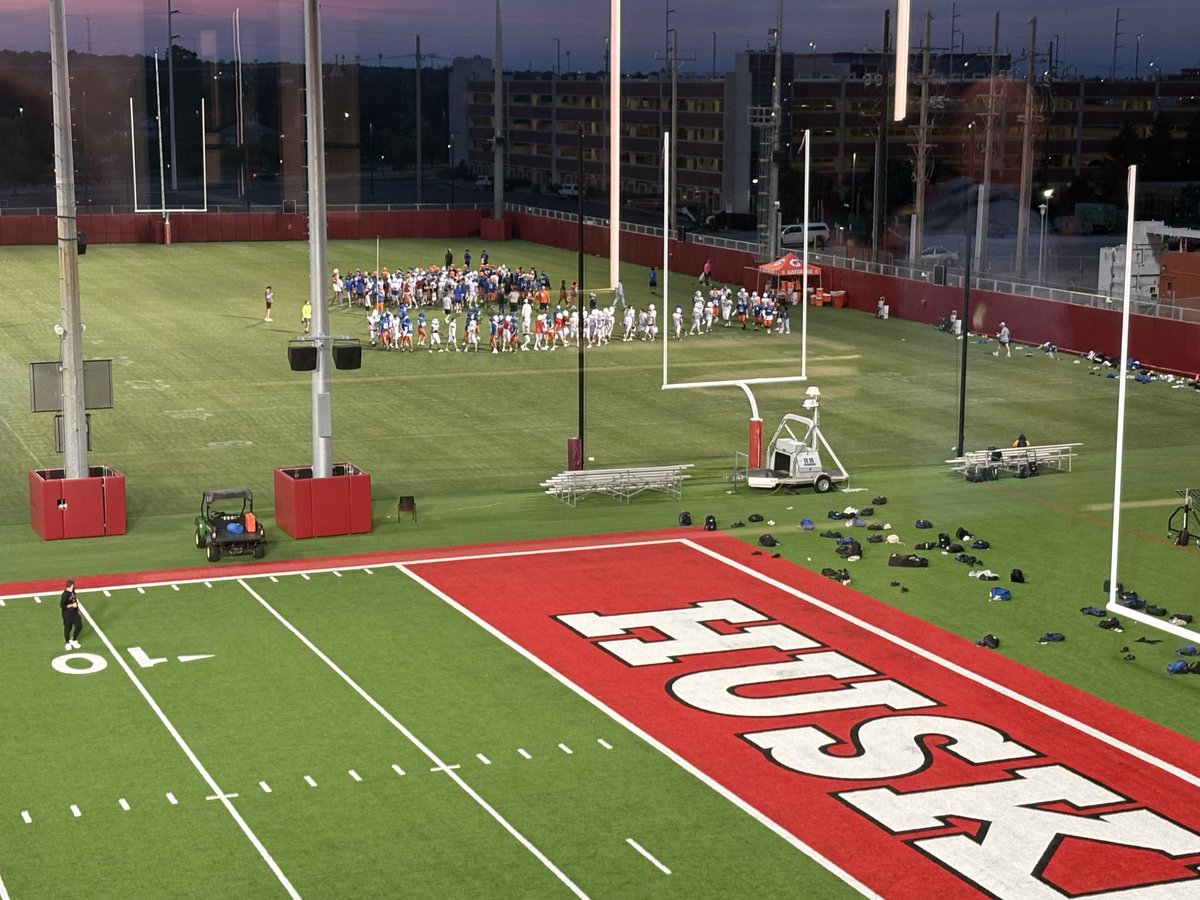 Coach_Frenzen's tweet photo. We had three great days in Lincoln attending the 2026 @HuskerFootball Team Camp! We had an opportunity to work with some great coaches and compete against some great high school football programs! We have seen amazing growth from our team this summer! #lakeviewvikes #threecheers https://t.co/pYsoptUioq