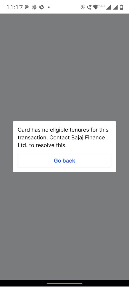 AtulSah13023801's tweet photo. bajaj emi card se payment nahin ho raha problem aa raha @Bajaj_Finance @bajajgeneral @RBI https://t.co/SOVks4BsW7