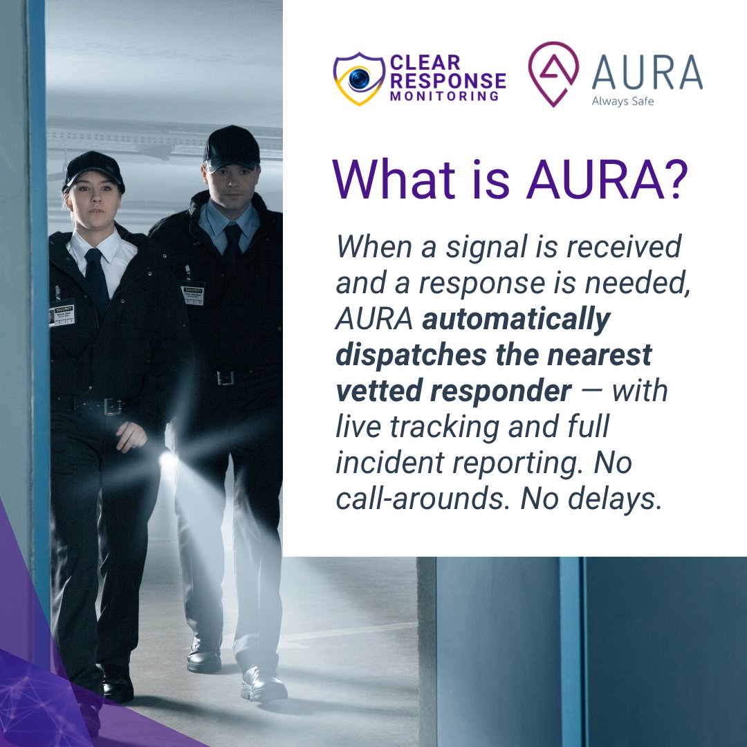 clear95512's tweet photo. We partnered with AURA to close the gap between detection and response. Verified signal? A vetted responder is dispatched automatically. This is what full-service monitoring looks like. 

📞 833.582.5044 | https://t.co/AKqtxLxDqJ  |  sales@clearrm.com https://t.co/KgmN6J5WIy