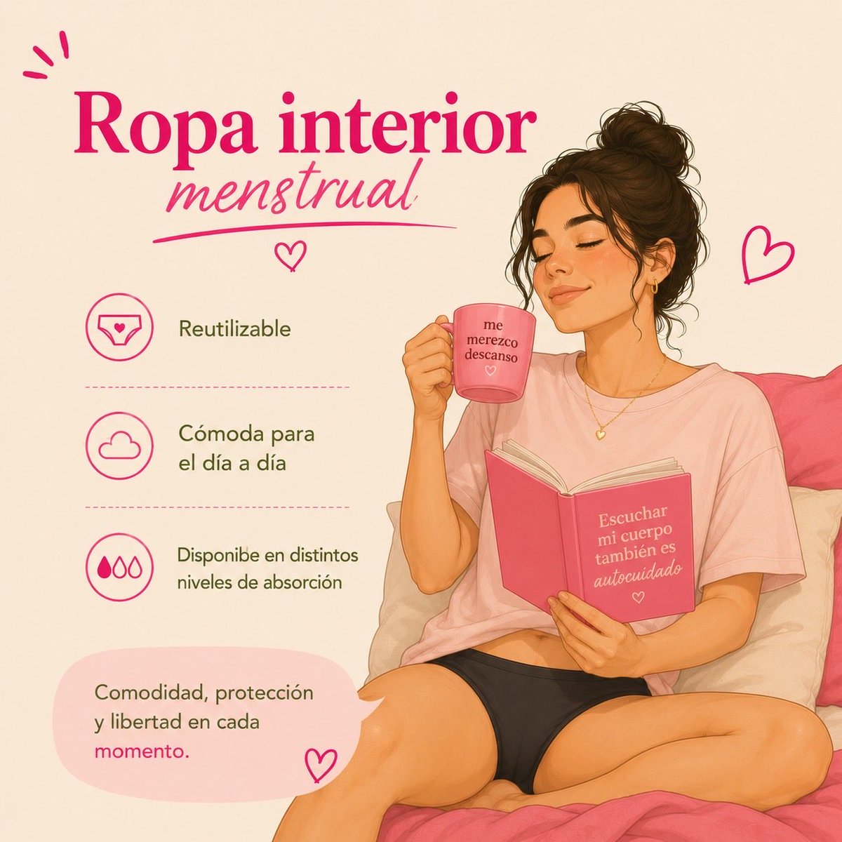 cherrybleedd's tweet photo. Parte 3 
¿Cuál producto es mejor para ti? Ya hablamos de la copa y los tampones, ahora toca sobre los interiores, ¿ya conocías este método?

#menstruacion #ropainterior #diadelmes #ciclodelamujer https://t.co/5qaaCUBd0H