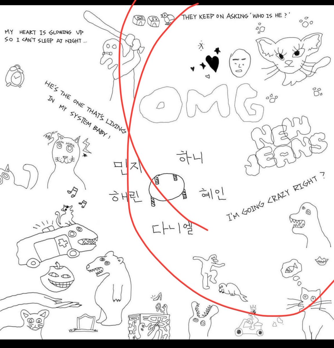 archivku's tweet photo. @khlorix @glittermoka @12secondsLily @Tashiaprofile That specific one is a fanart of the drawing. That whole art with the scribble on the right was never a the mv. Be deadass https://t.co/0NW81Aajsp