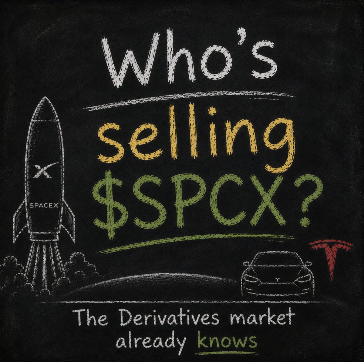 CallPutApp's tweet photo. [1/6] Everyone is watching who's buying $SPCX, $TSLA

The smarter question is who's selling

The derivatives markets are already telling you the answer.

Here's what they're showing👇 https://t.co/h3SKJ2BzyH