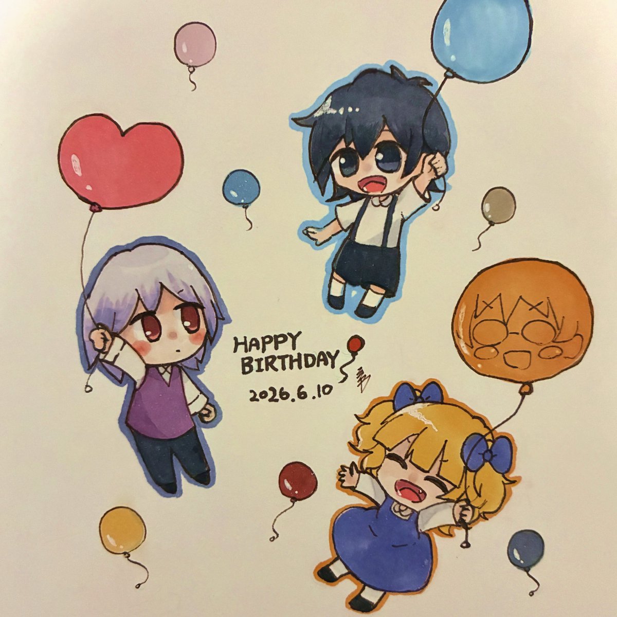 enomemone's tweet photo. @imonasubi 
Happy birthday🎈 https://t.co/6kC9HvJrq9