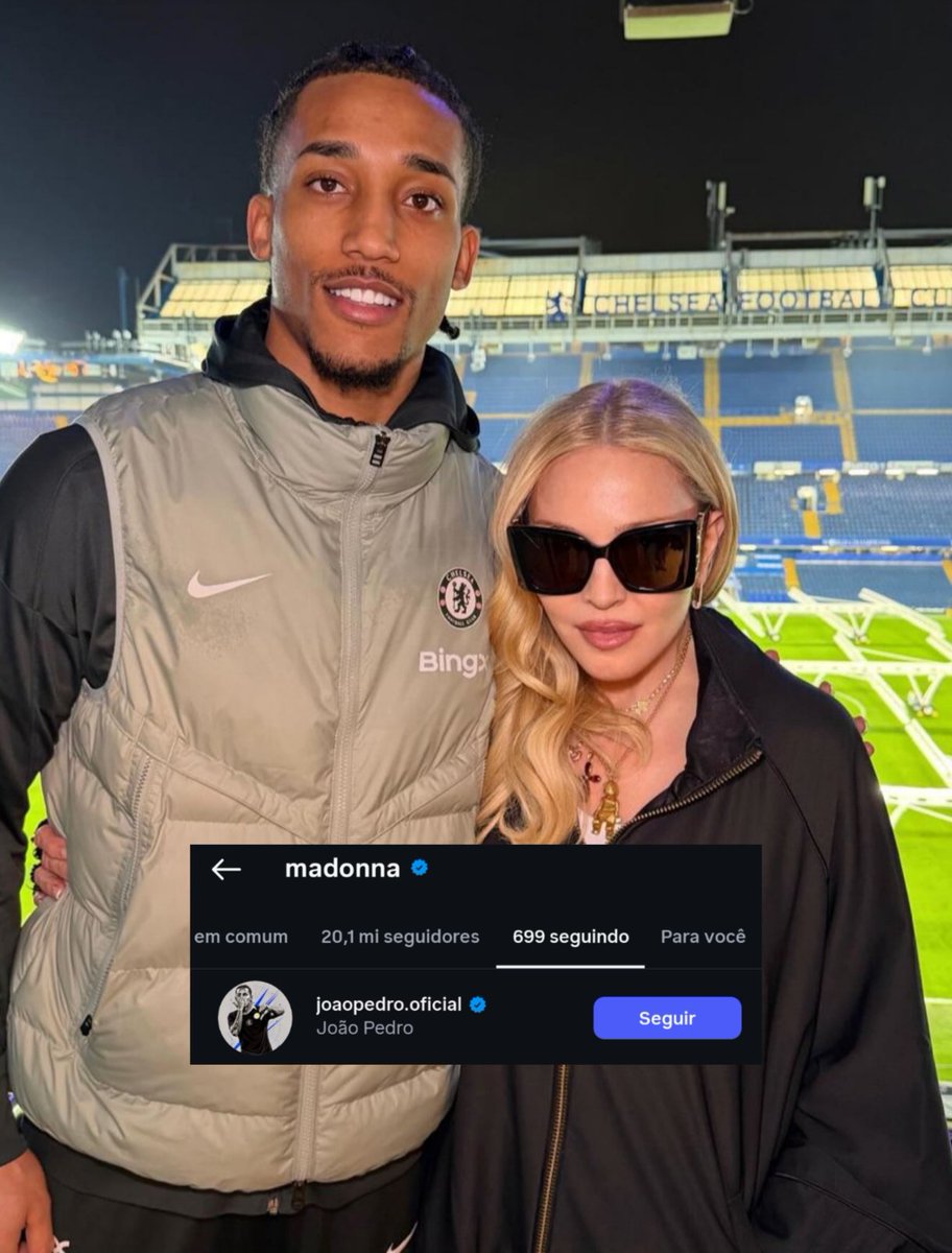 madonnaccess's tweet photo. Madonna começou a seguir o jogador João Pedro no Instagram. https://t.co/BHulUvjp96