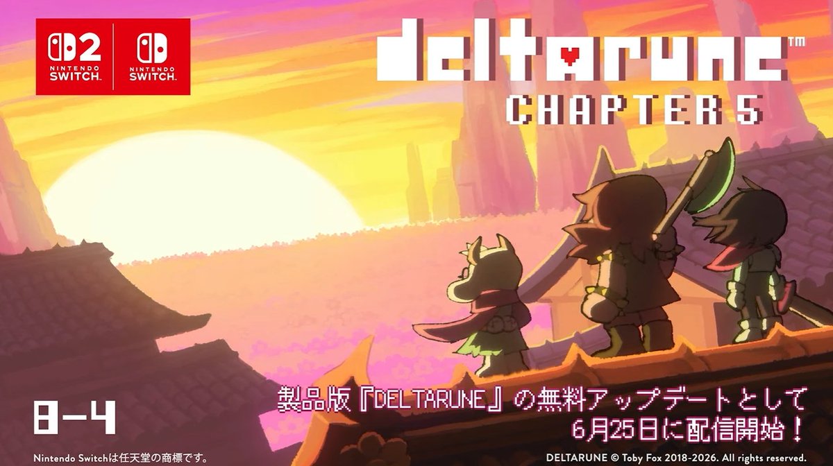 MotoSyhh's tweet photo. ニンテンドーダイレクト個人的ピックアップ
Deltarune Chapter5 6/25
→超待ってました　やりこみます❤

テイルズオブエターニアリマスター 10/15
→雰囲気大好き❤買います❤

ゼルダの伝説　時のオカリナリメイク　2026年
→子にもプレイさせたいし買おうかな

朧村正 怪奇譚 2027年初頭
→傑作 https://t.co/BEXOtvXkAL