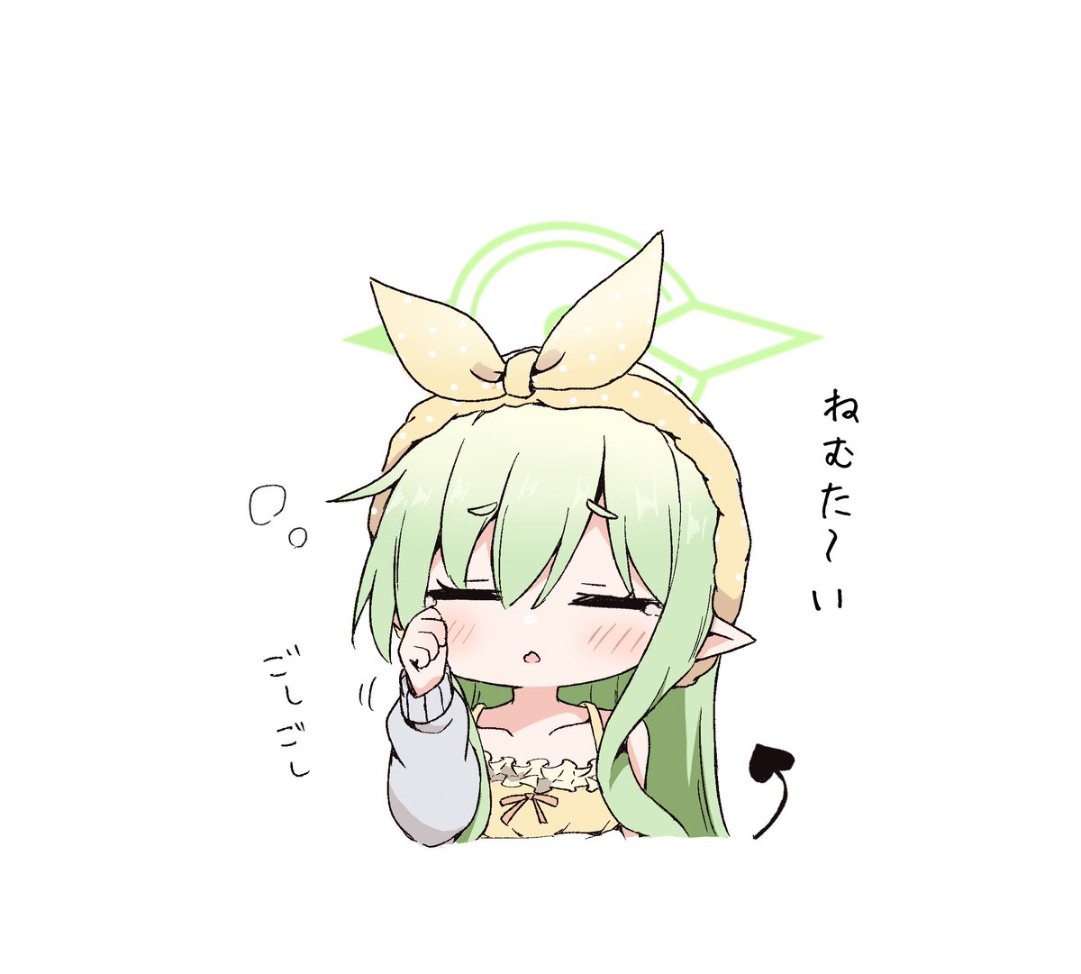 hachi_karintou's tweet photo. 眠そうなパジャマヒカリ https://t.co/tgsAnJER0X