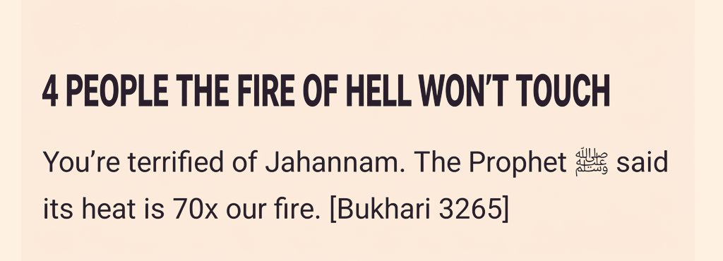Mahdii_365's tweet photo. 4 PEOPLE THE FIRE OF HELL WON'T TOUCH!

Jahannam has 70,000 reins. Each pulled by 70,000 angels. [Muslim 2842]

But it can't touch these 4 people 🧵.... https://t.co/6eC48xo5Ge
