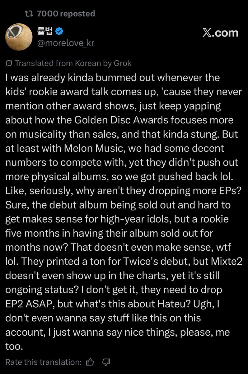 pradahyul's tweet photo. k shotties are fuming rn. i hope more vision see those tweets and realize how badly they handle lngshot. the boys want ROTY, yet movi keeps making decisions that hurt their chances. maybe they’ll finally listen to them since they never care when i-shotties raise the same concerns https://t.co/KNfX4txQud