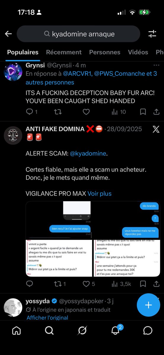 FeetAddictt's tweet photo. @divinekya Son autre compte, cherchez bien y’a plein de plaintes https://t.co/bNDoxSv91o