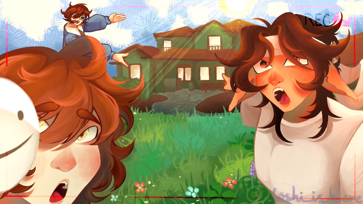 Moshi_ishere's tweet photo. Here's my part ˶ᵔ ᵕ ᵔ˶  

⋆｡°✩"Dream House Tour"⋆｡°✩

#dreamfanart #DreamThumbnailRedraw https://t.co/MtwHaN8Pwl