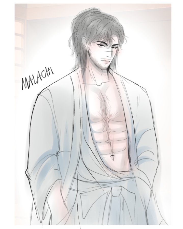 pencomics1's tweet photo. He looked like a samurai getting ready for his nighttime.

Kai with longer hair, fan art
Story and Author: Made of Scars by Jonaxx https://t.co/4WVlAgjEJ2