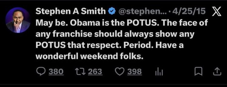 Puck_Line_Pro's tweet photo. @stephenasmith out here being a complete hypocrite https://t.co/zLzubH3gOg