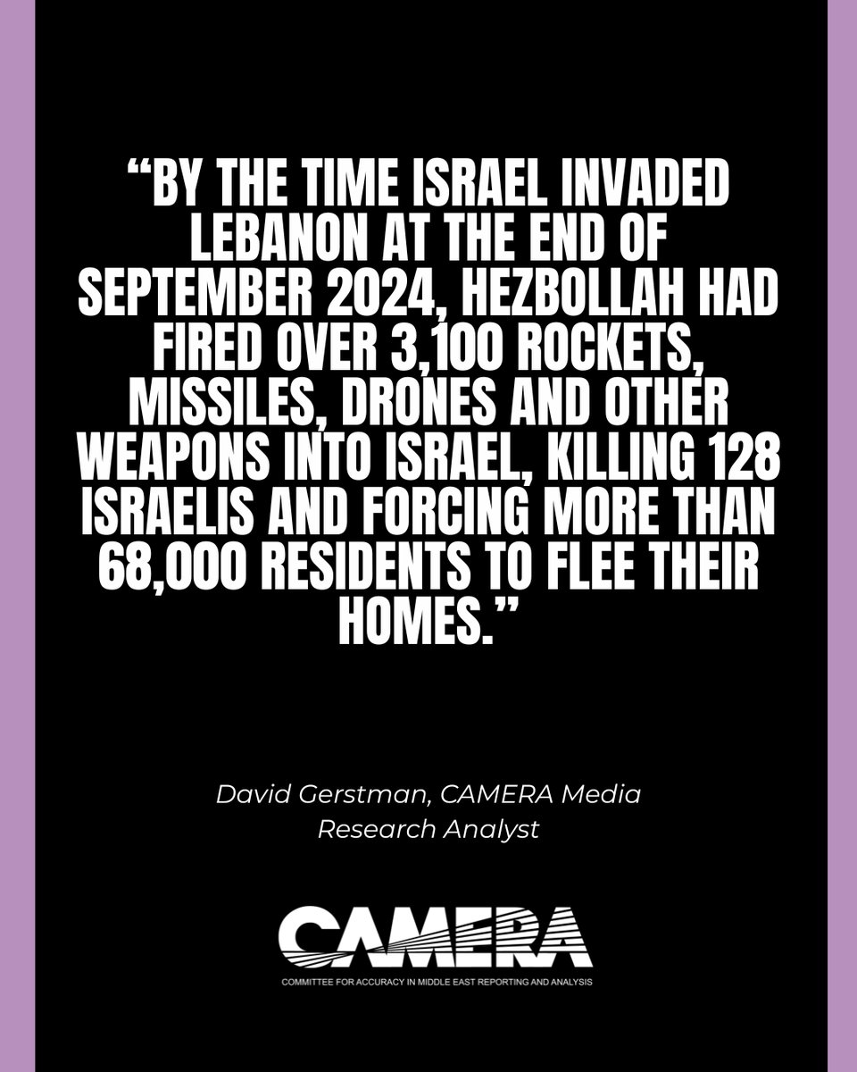 CAMERA4Truth's tweet photo. "However, one party has consistently been seeking to undermine [President] Trump’s pursuit of a ceasefire in Lebanon: Hezbollah. Oddly, the report omits explicit mentions of Hezbollah’s attacks against Israel."

- @soccerdhg on the @washingtonpost's coverage suggesting ISRAEL is the one "undermining Trump’s talks with Iran."