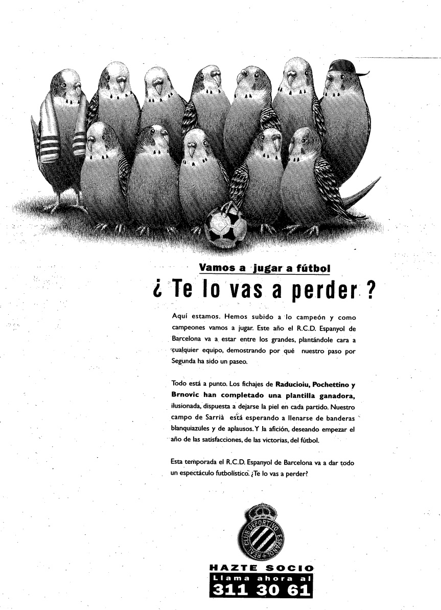 OldRcd's tweet photo. Campaña de captación de socios del verano de 1994 con unos fichajes muy ilusionantes.
#rcde https://t.co/ATa4CrEerE