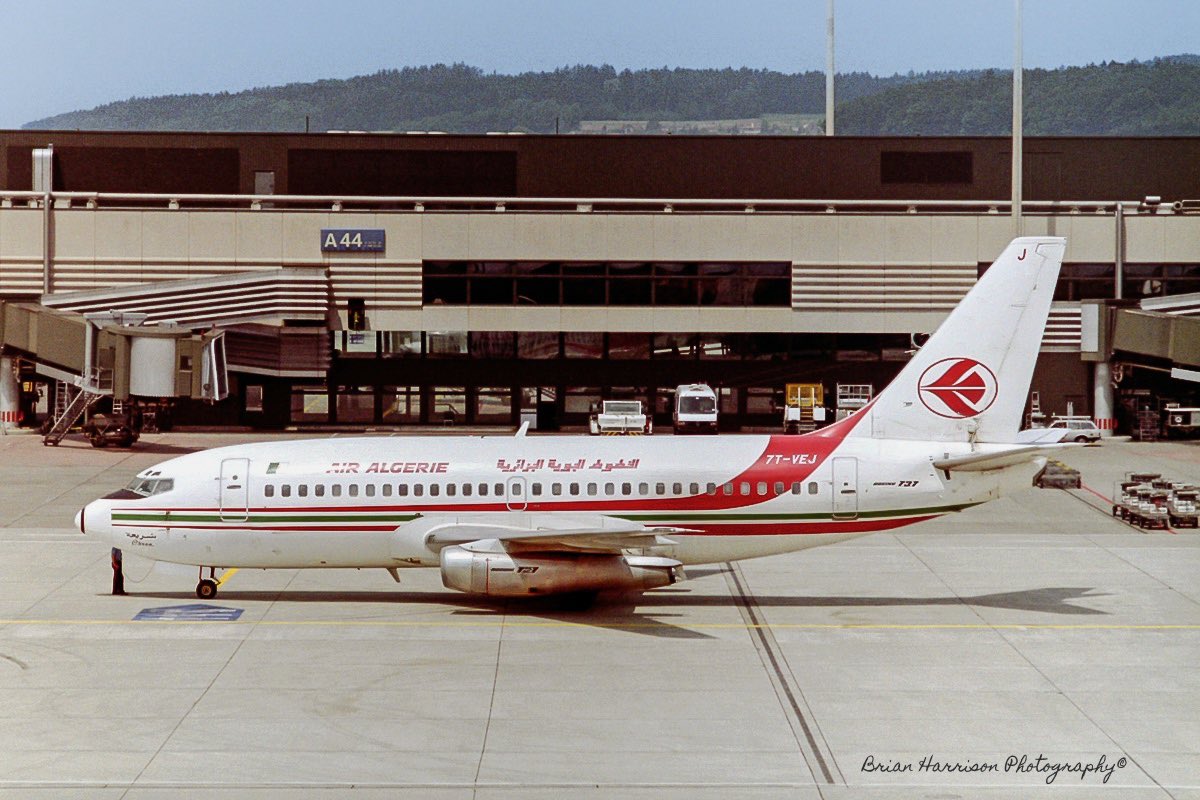 brianharrison72's tweet photo. Air Algerie Boeing 737-2D6/Adv, 7T-VEJ ZRH/LSZH August 1993. @ZRH https://t.co/YxYWdoyJwU
