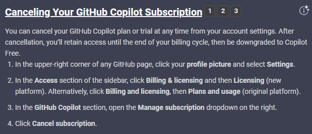 Hajjat's tweet photo. The new pricing of Github Copilot is insane! Paying about 10x what I used to pay for the same tasks. Here's how to cancel ur @GitHubCopilot  subscription https://t.co/tNFyfzH5rk