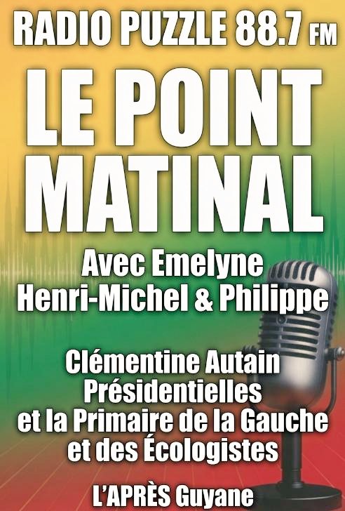 lapres_guyane's tweet photo. Émelyne Chambre, Henri-Michel Pene &amp; Philippe Bouba 💜🧡 

#ClémentineAutain2027

@Clem_Autain 
@lapres_fr
@radiopuzzle https://t.co/gxiqr6fxcX