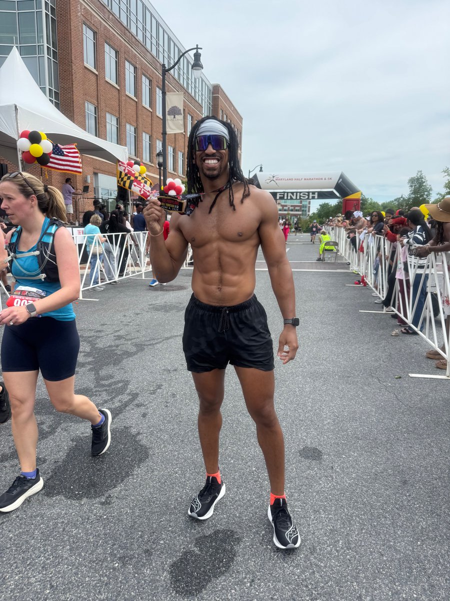 Tpindell's tweet photo. At the start of this year, running a half marathon felt like a huge goal.

Today, I ran 13.1 miles, the farthest I’ve ever gone. 🏃🏽‍♂️🎉
A reminder that small, consistent effort adds up. One run at a time. 💪✨

#HalfMarathon #RunningCommunity #Runner #RunMotivation https://t.co/QF3meydPfp