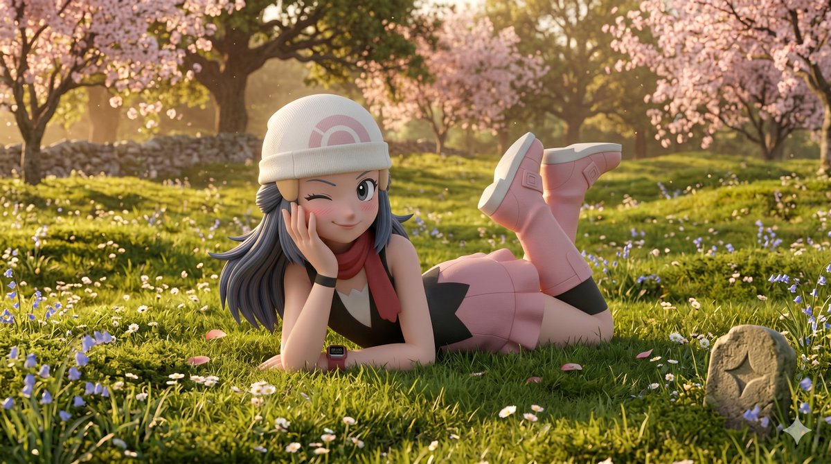 Aqua10sky's tweet photo. Dawn 
#Pokemon #Dawn #Hikari #AI https://t.co/ioUmN6Gwk2