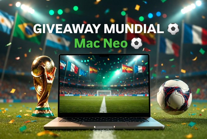 tryEchlon's tweet photo. 🚨 WORLD CUP GIVEAWAY ⚽🏆
To celebrate the World Cup, we're giving away a brand new Mac Neo to one lucky winner!
💻 Prize: Latest generation Mac Neo — perfect for editing highlights, watching every match, or working from anywhere.
How to enter? Super simple:

Follow @tryEchlon
Like this post ❤️
Repost (RT) this tweet
Sign up for Echlon at https://t.co/9AUZMTqi0o (or in bio)
Comment which team you think will win the World Cup and why! 🇧🇷🇦🇷🇫🇷 etc.

Rules:

Open worldwide 🌍
Only 1 comment per person
Winner announced on July 19 here on X
Must complete Echlon signup to be eligible
No fake accounts or rule breakers

Good luck everyone! May the best team win (and let the Cup begin!) 🔥
#WorldCup #Giveaway #MacNeo #Echlon