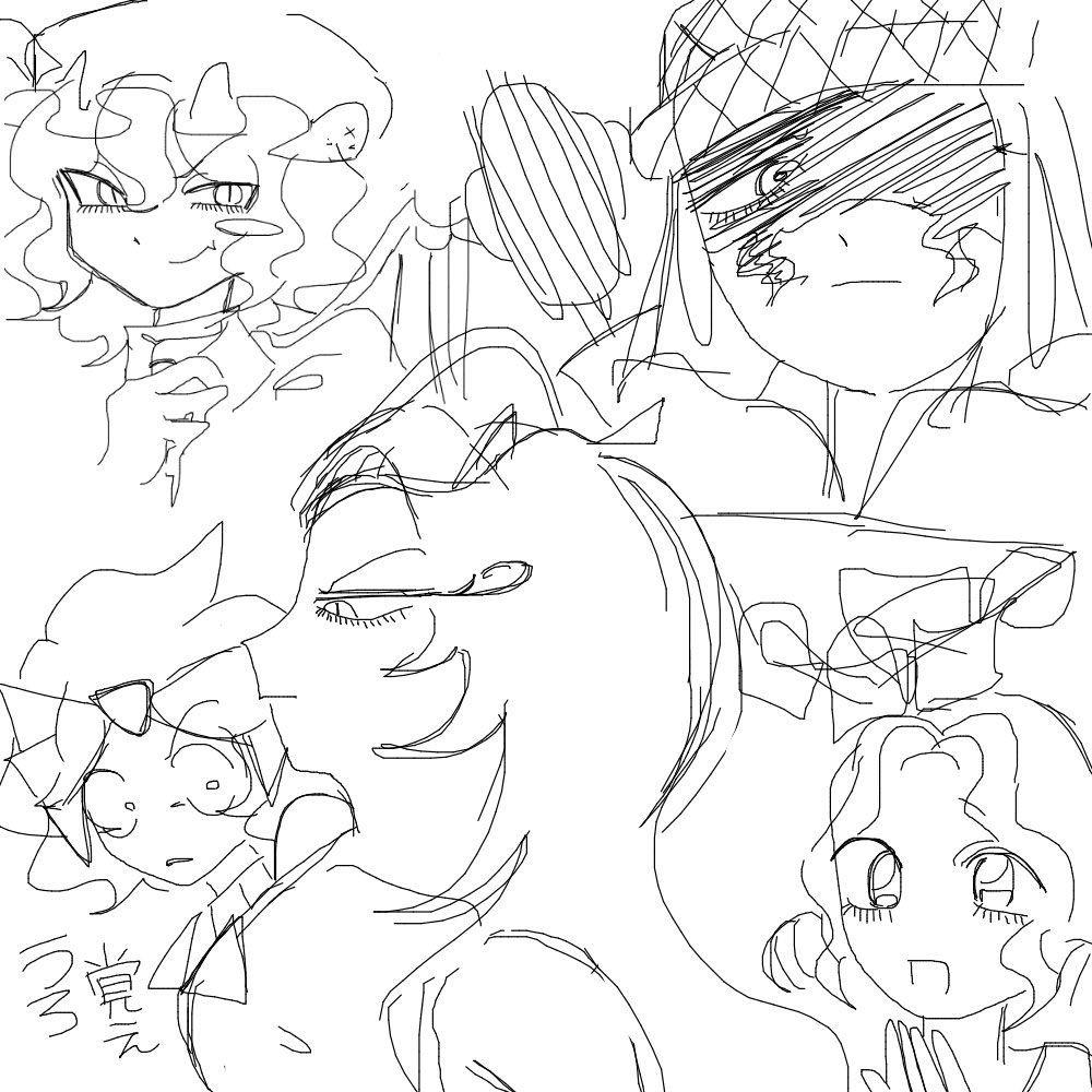 Wednomx's tweet photo. うろ覚えでキャラ描くやつ https://t.co/p9YG7SC4LA
